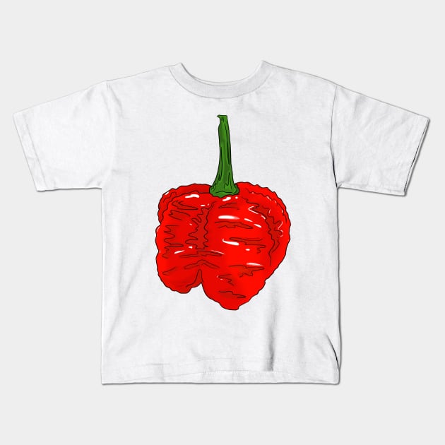 Chilli pepper sticker set habanero jalapeno carolina reaper fatalii Kids T-Shirt by MojoCoffeeTime